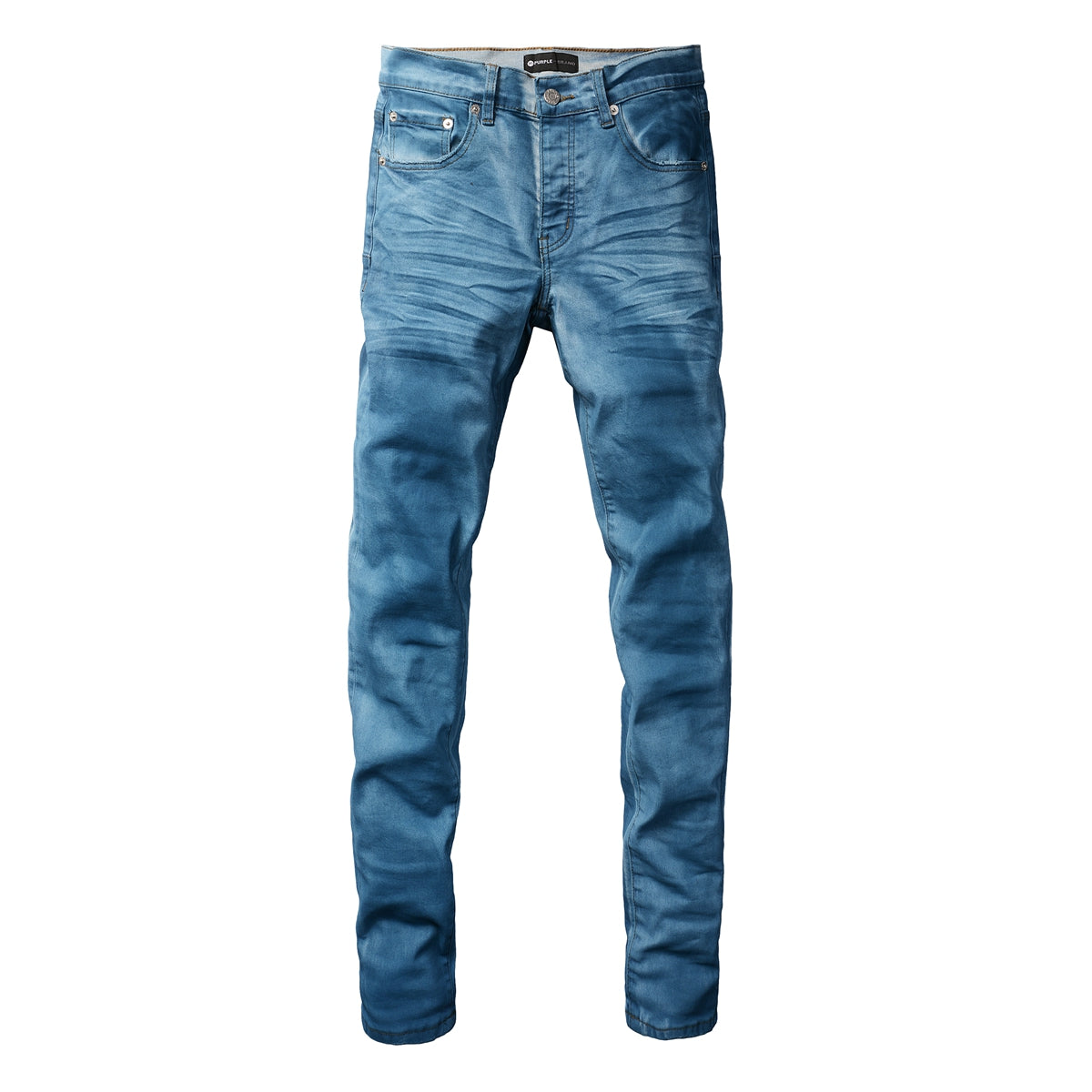 PURPLE Men classic streetwear Jeans Washed BlueClean Look Skinny Fit 9106