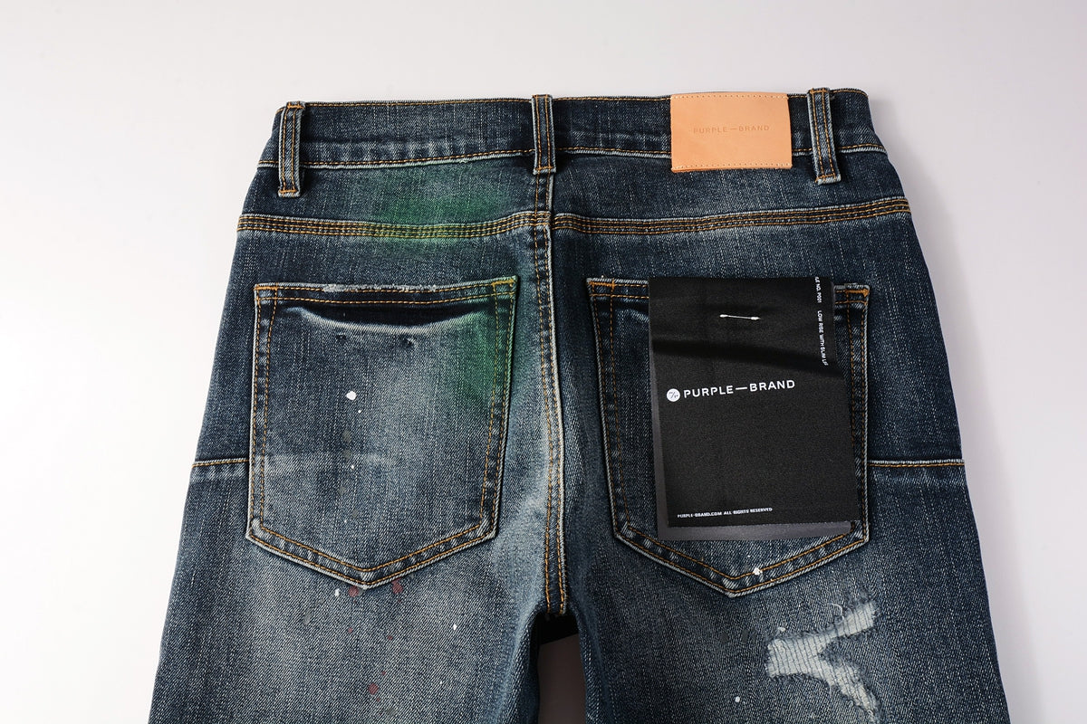 PURPLE Blue Stretch Jeans 9070 with Medium Elasticity andFull Length Design