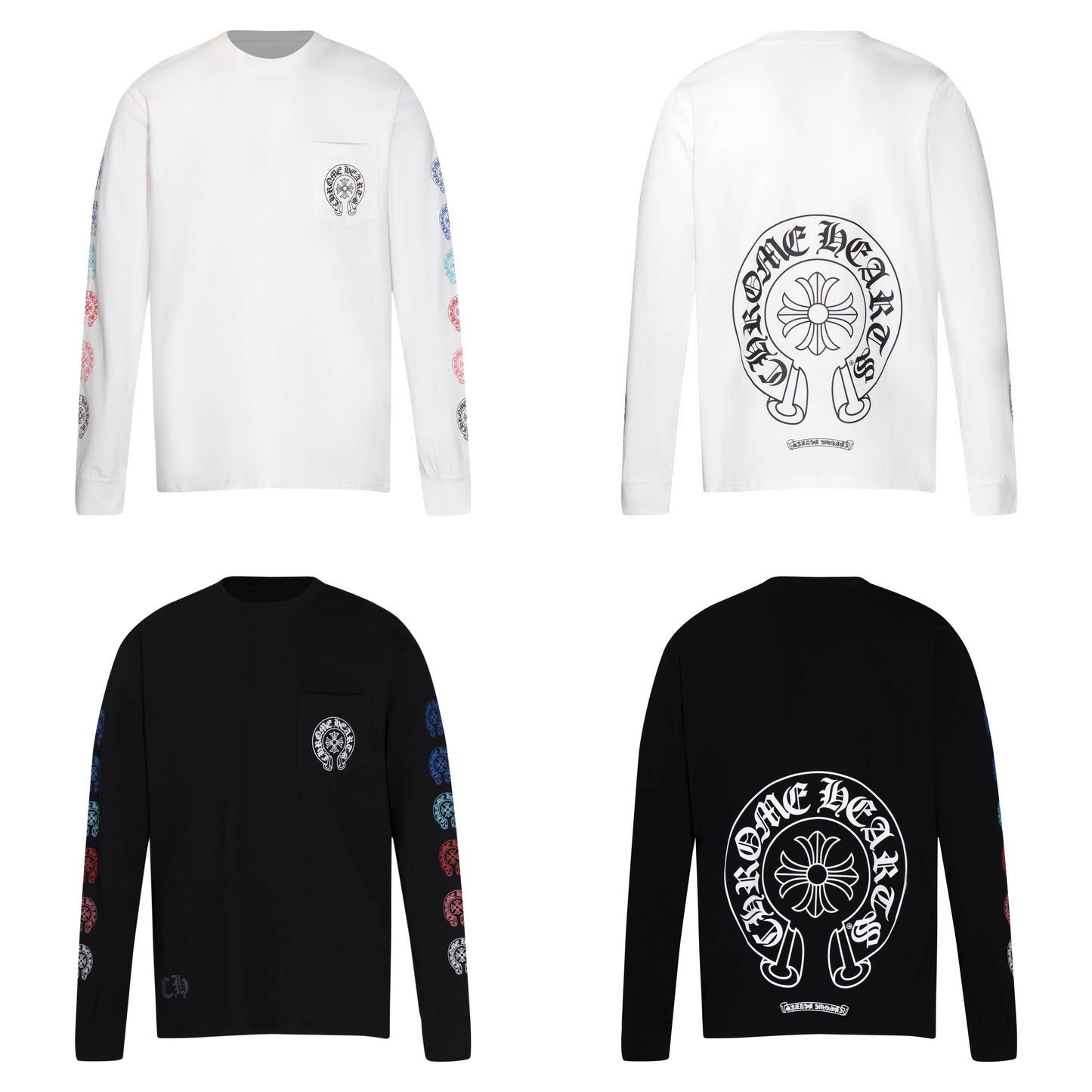CHROME HEARTS Men's Long-Sleeve T-shirtSweatshirt K8009
