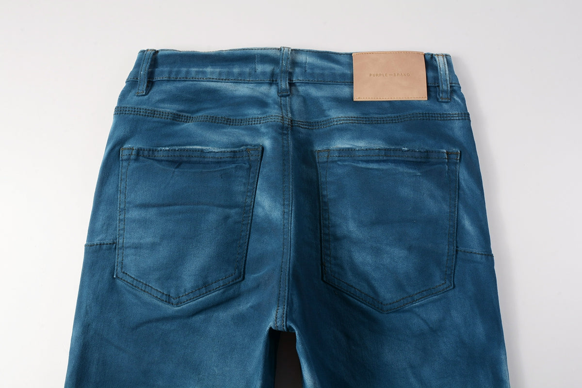 PURPLE Men classic streetwear Jeans Washed BlueClean Look Skinny Fit 9106