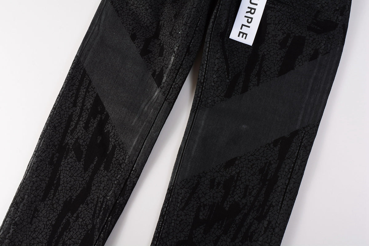 PURPLE Jeans Coating Texture Personalized Fashion Trend High quality pants 9026