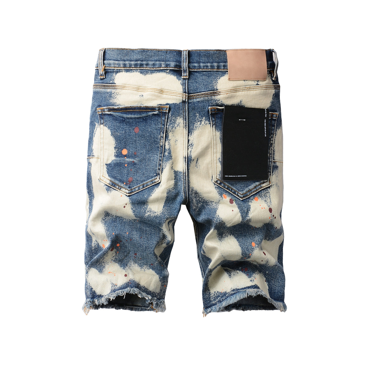 PURPLE Men Streetwear Skinny Jeans Black and White Graffiti Wash with Multi Color Paint Splash 5090
