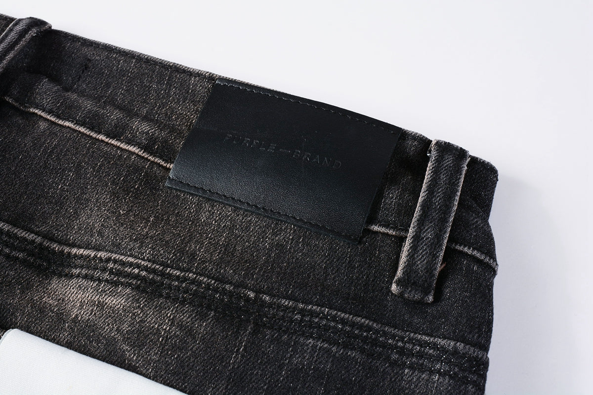 PURPLE Jeans Mens Jeans Man Jeans Pants Designer Black Skinny Stickers Light Wash Ripped Motorcycle 9057