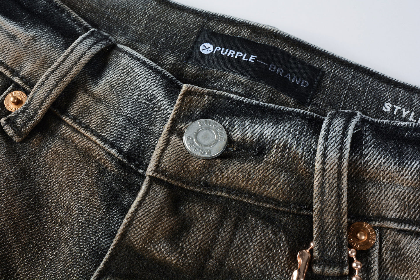 PURPLE New High Quality Mens Jeans Designer Jeans Fashion Distressed Ripped Denim Cargo For Men High Street Fashion 9031