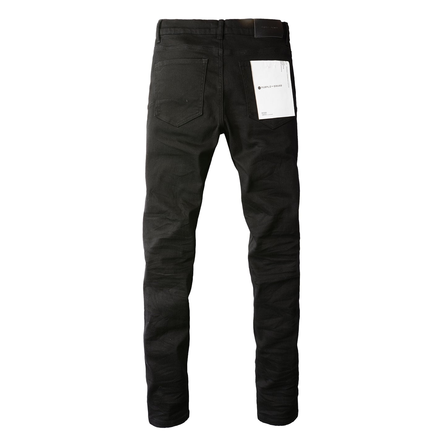 PURPLE Men Streetwear Skinny Jeans Black Wash with Clean Minimalist Style 9023