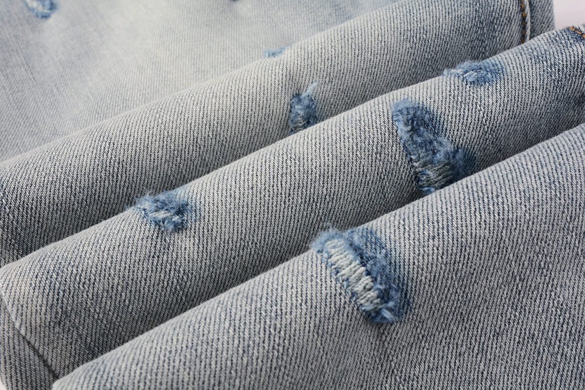 PURPLE New Purple Personality Fashion Jeans 9038