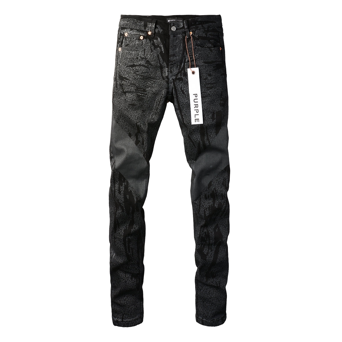 PURPLE Jeans Coating Texture Personalized Fashion Trend High quality pants 9026