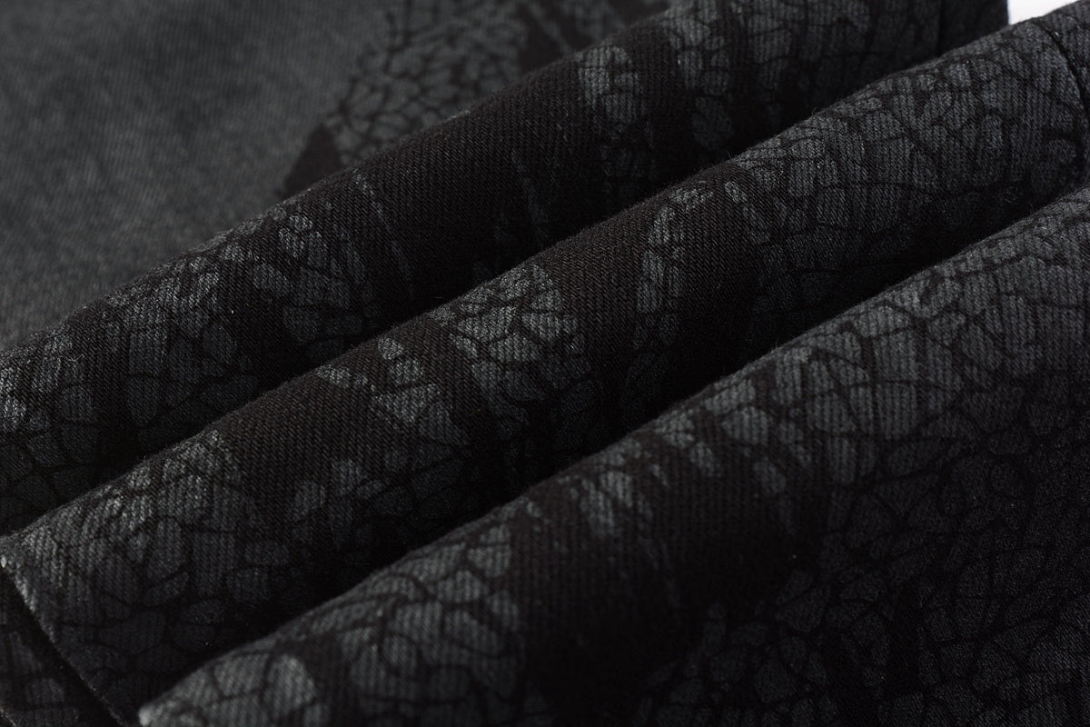 PURPLE Jeans Coating Texture Personalized Fashion Trend High quality pants 9026