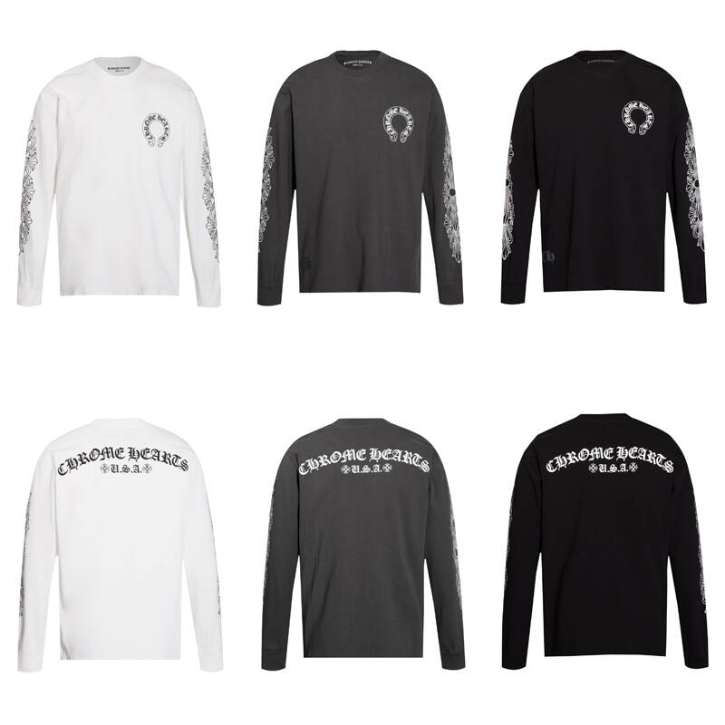 CHROME HEARTS Men's Long-Sleeve T-shirtSweatshirt K8005