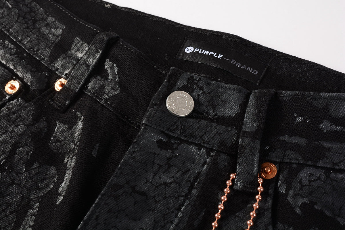 PURPLE Jeans Coating Texture Personalized Fashion Trend High quality pants 9026
