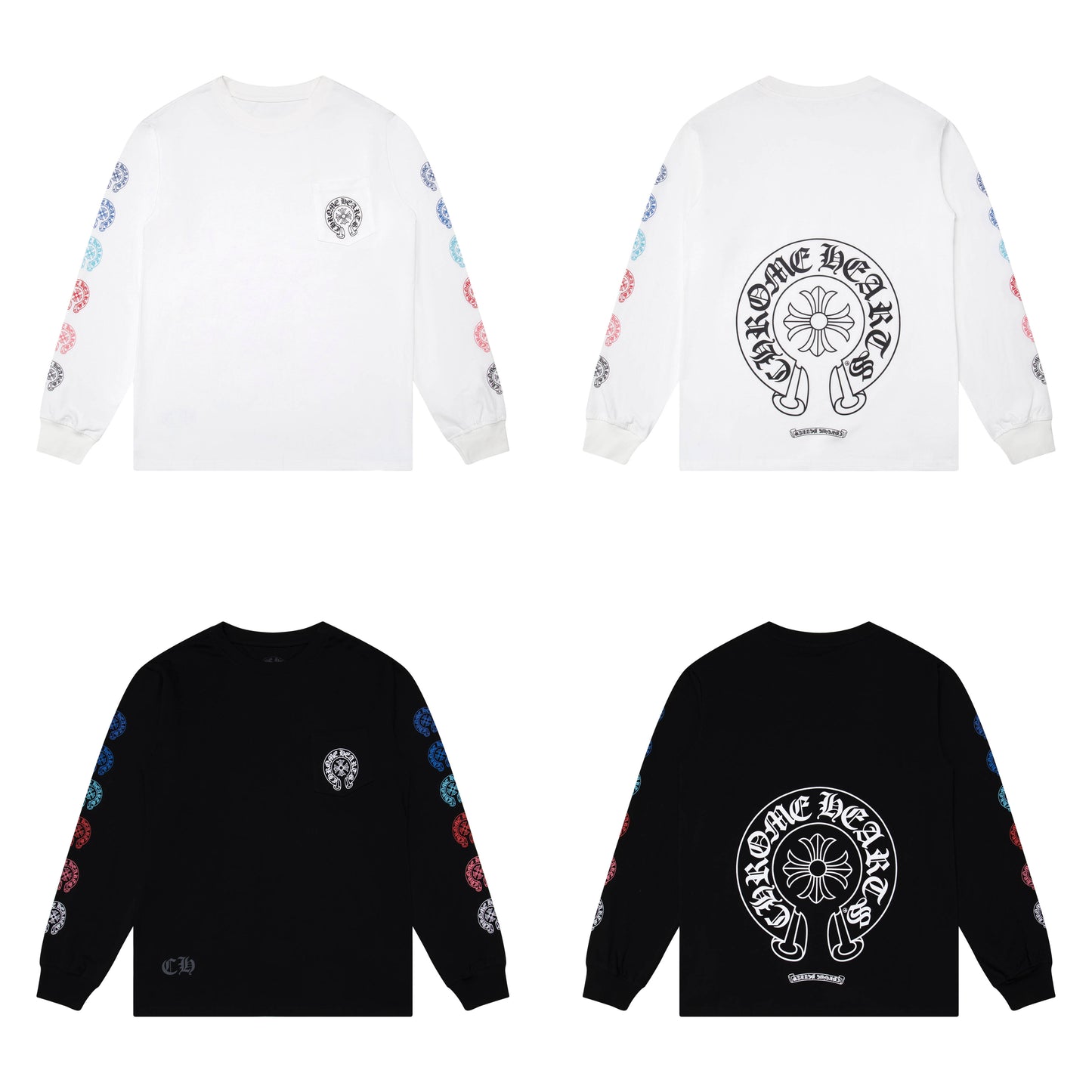 CHROME HEARTS Men's Long-Sleeve T-shirtSweatshirt K8009