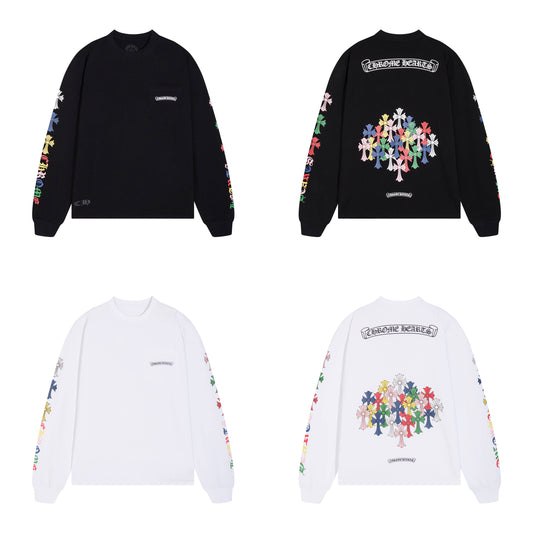 Luxury CHROME HEARTS  Men's Long-Sleeve T-shirtSweatshirt K8015