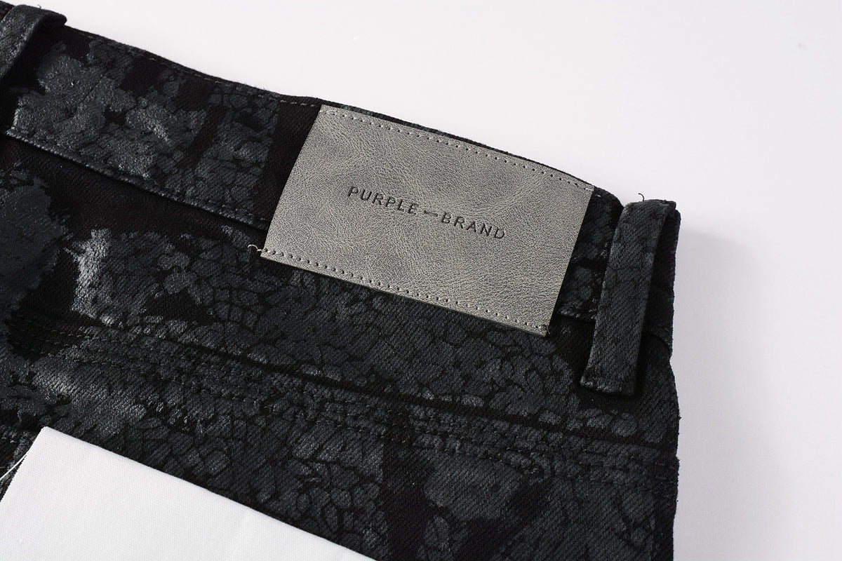 PURPLE Jeans Coating Texture Personalized Fashion Trend High quality pants 9026