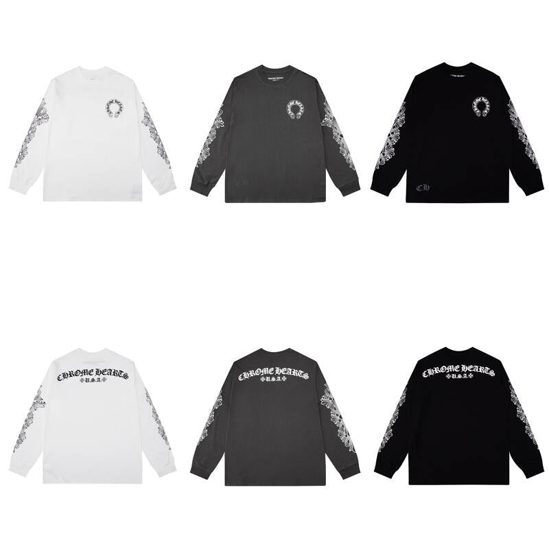 CHROME HEARTS Men's Long-Sleeve T-shirtSweatshirt K8005