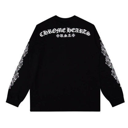 CHROME HEARTS  Men's Long-Sleeve T-shirtSweatshirt K8005