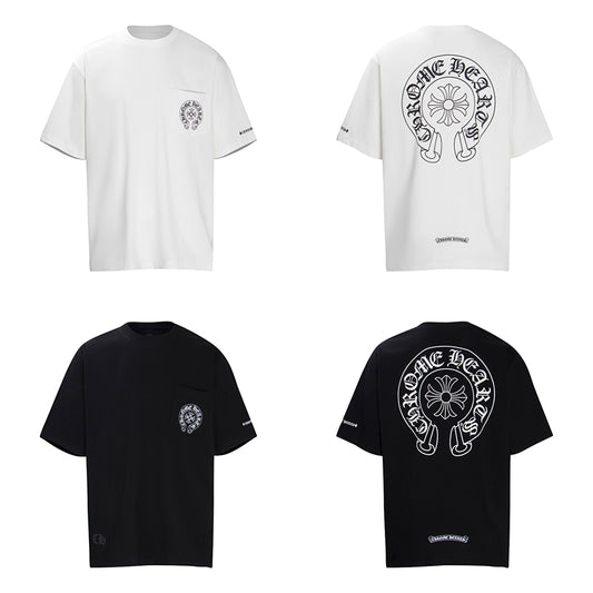 CHROME HEARTS Horse Shoe Logo Pocket T-Shirt K6013