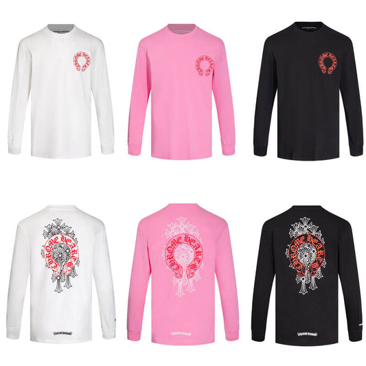 CHROME HEARTS  Men's Long-Sleeve T-shirtSweatshirt K8006