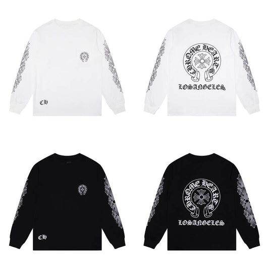 CHROME HEARTS  Men's Long-Sleeve T-shirtSweatshirt K8008