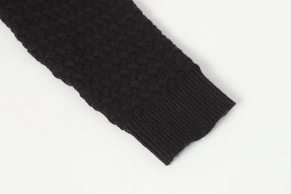 Chrome Hearts Gothic Cross Knit Cardigan - Black Grey Streetwear Jacket 904