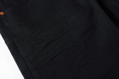 PURPLE  Men Streetwear Skinny Jeans Black Wash with Clean Minimalist Style 9023