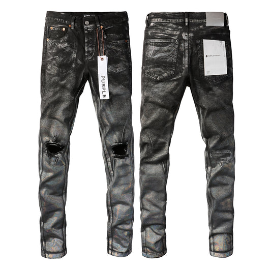 PURPLE  Luxury Jeans Designer Fashion Trousers Fashionable Pants Summer Breathable Cotton Blue Pants 9028