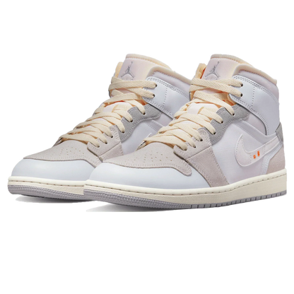 Air Jordan 1 Mid 'Craft Inside Out White Grey'