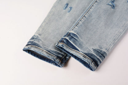 PURPLE  New Purple Personality Fashion Jeans 9038