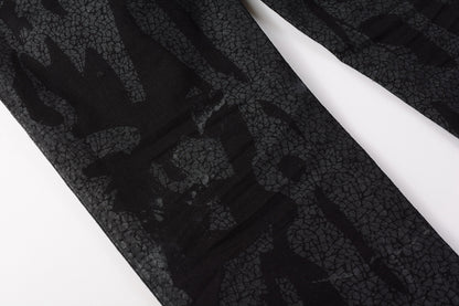 PURPLE  Jeans Coating Texture Personalized Fashion Trend High quality pants 9026