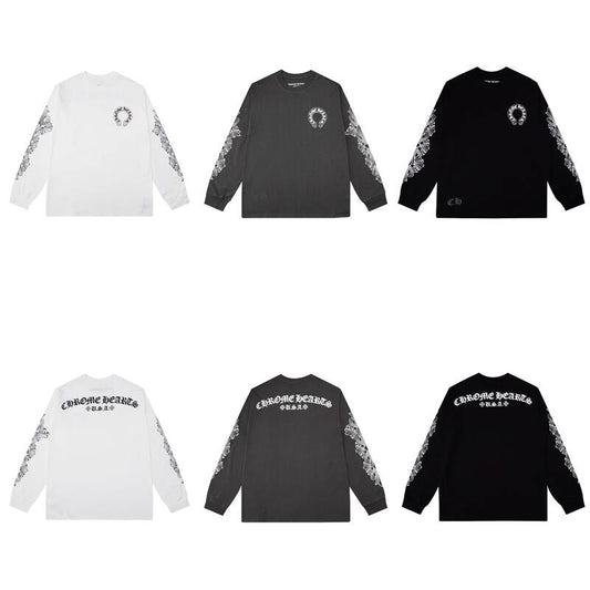 CHROME HEARTS  Men's Long-Sleeve T-shirtSweatshirt K8005